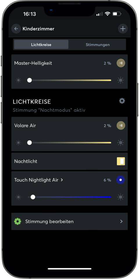 Aplikacja Loxone oświetlenie